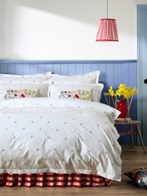 Bluebellgray Daisy Embroidered Multi Duvet Set