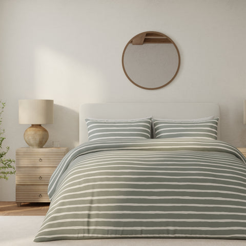 Vantona Everyday Drawn Stripe Duvet Set
