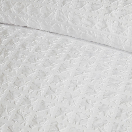 Serene Embossed Grid Duvet Set