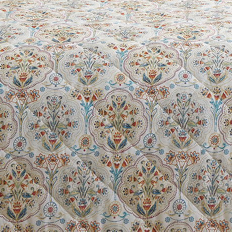 Dreams N Drapes Edena Decorative Floral Natural Duvet Set