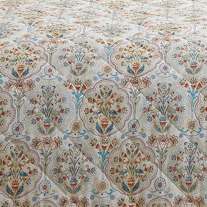 Dreams N Drapes Edena Decorative Floral Natural Duvet Set