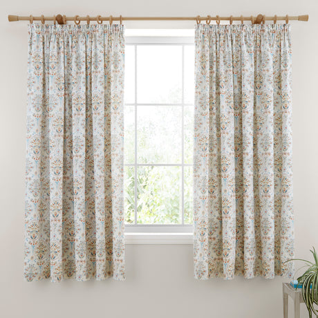 Dreams N Drapes Edena Decorative Floral Natural Duvet Set