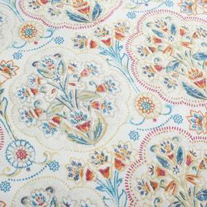Dreams N Drapes Edena Decorative Floral Natural Duvet Set
