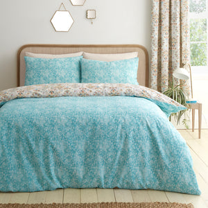 Dreams N Drapes Edena Decorative Floral Natural Duvet Set