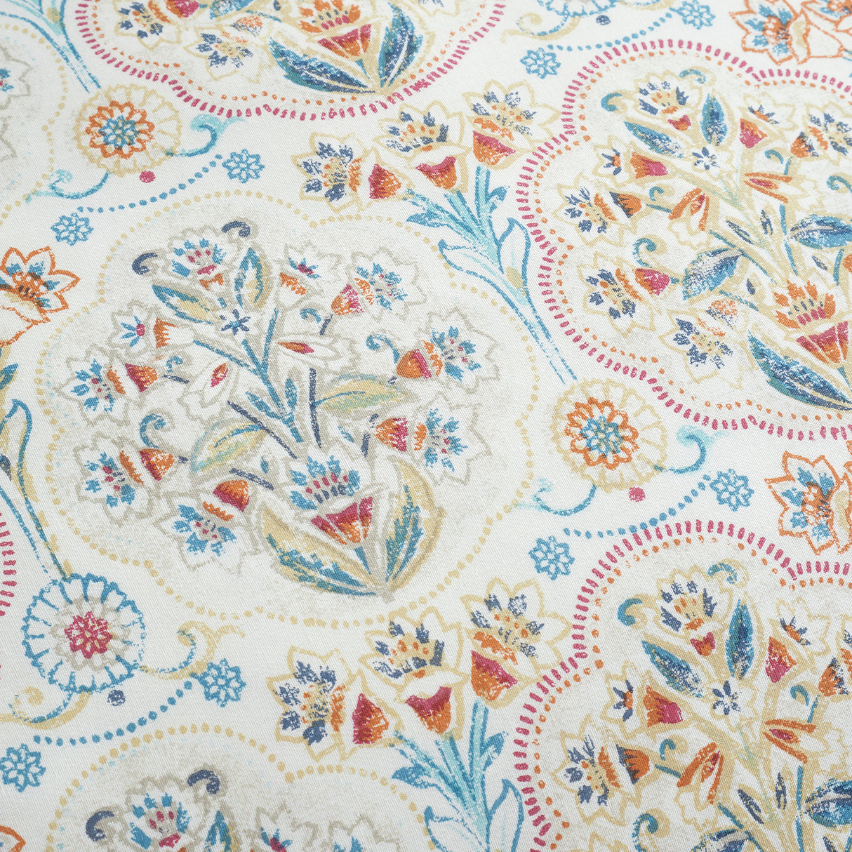 Dreams N Drapes Edena Decorative Floral Natural Duvet Set