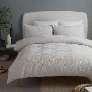 Serene Embossed Geo Duvet Set