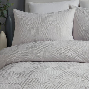 Serene Embossed Geo Duvet Set