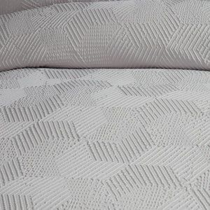 Serene Embossed Geo Duvet Set