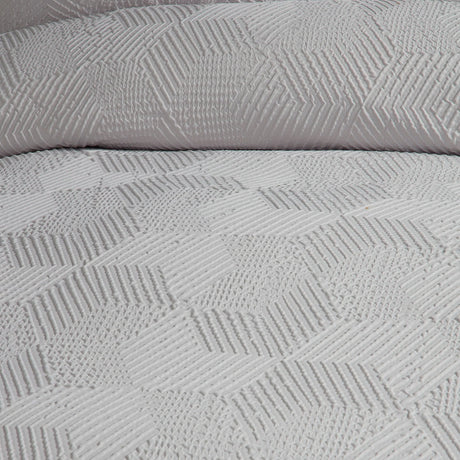Serene Embossed Geo Duvet Set
