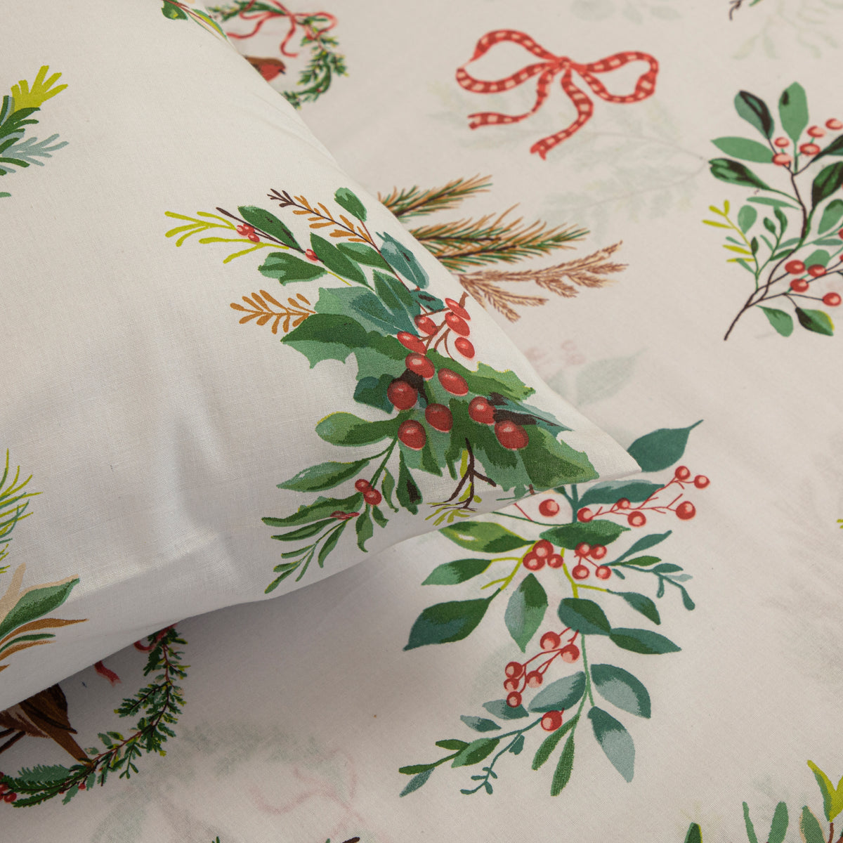Portfolio Home Evergreen Bows Multi Duvet Set