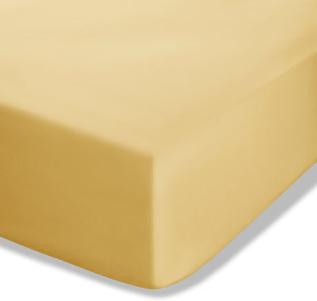 Catherine Lansfield Easy Iron 50% Polyester/50% Combed Cotton 180 Thread Count Percale Ochre Sheets