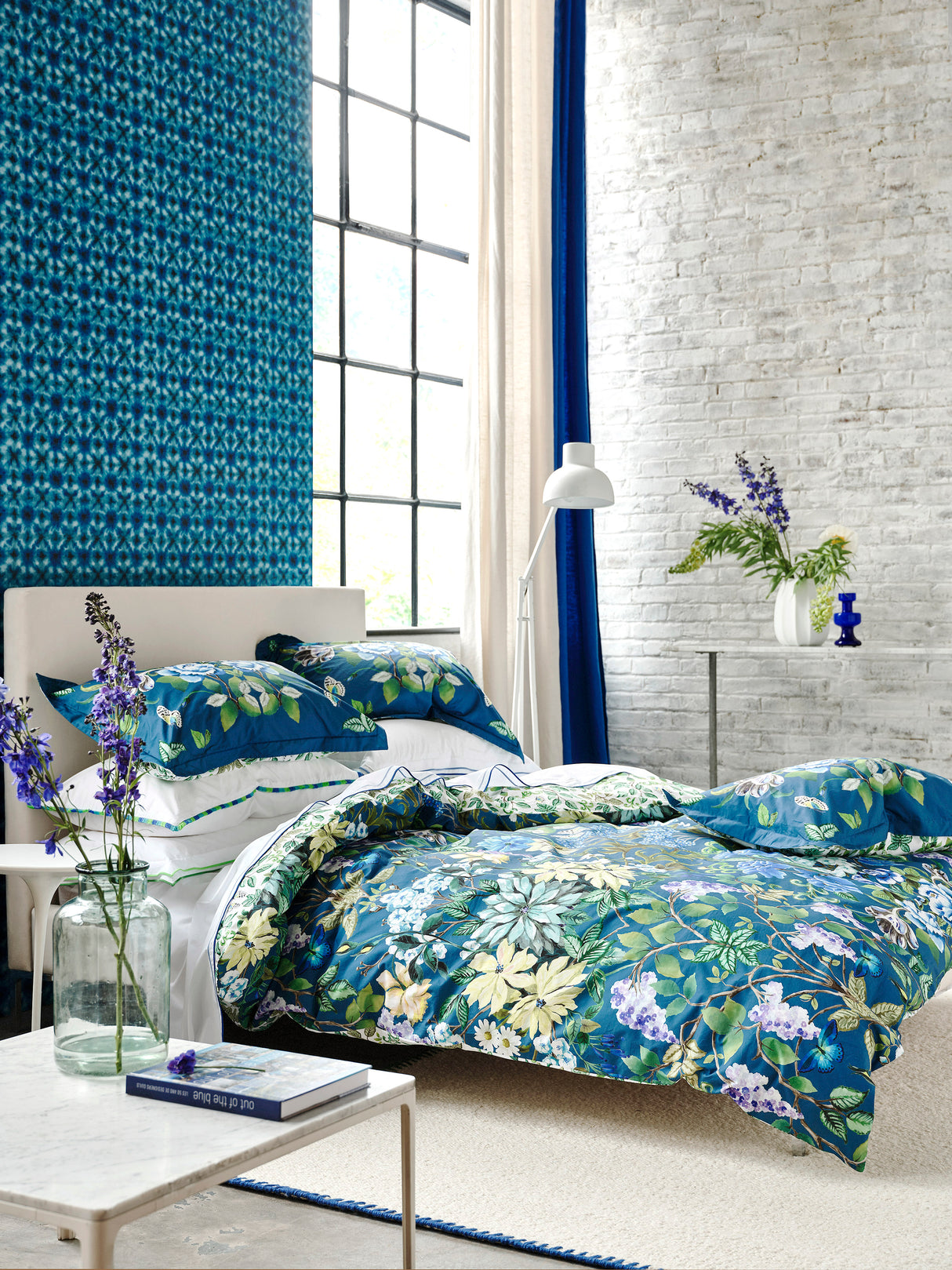 Designers Guild Eleonora Indigo Blue Duvet Set