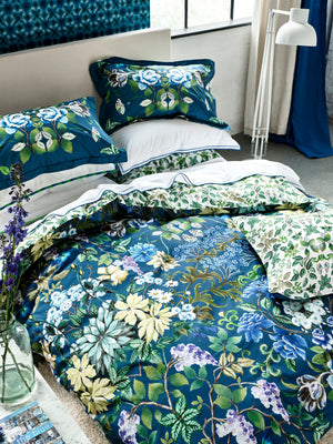 Designers Guild Eleonora Indigo Blue Duvet Set