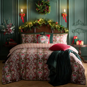 Laurence Llewelyn Bowen Festive Robin Red Duvet Set