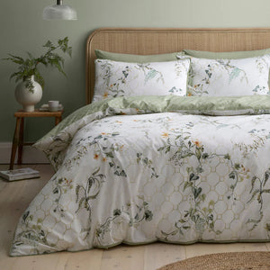 Appletree Floral Trellis Green Duvet Set