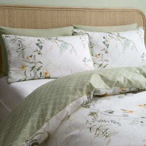 Appletree Floral Trellis Green Duvet Set