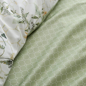 Appletree Floral Trellis Green Duvet Set