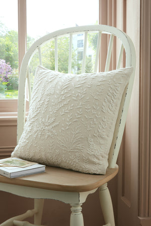 Laura Ashley Felsham Oyster 50cm x 50cm Microfibre Filled Cushion