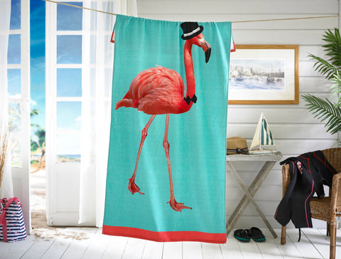 Deyongs 1846 Flamingo 75cm x150cm Beach Towel