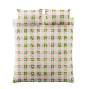 Orla Kiely Floret Check Dill Pink Duvet Set