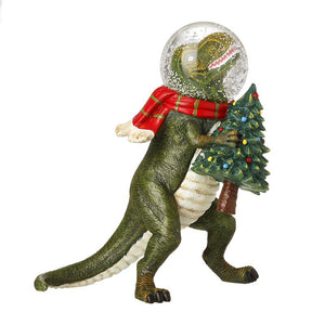 Heaven Sends GAC588 Dinosaur Christmas Snow Globe