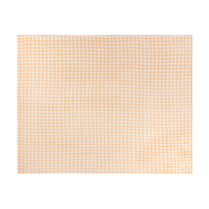 Furn Gingham Printed Yellow 130cm x 150cm Fleece Throw