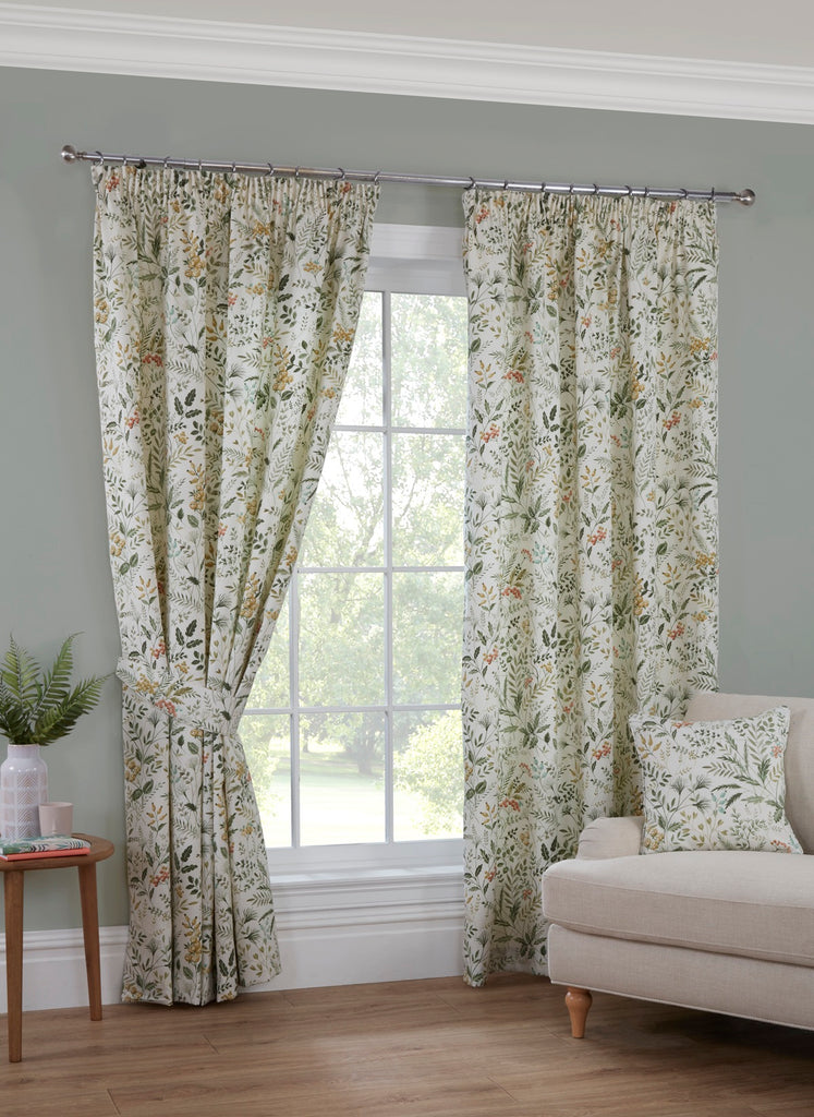 Sundour Cleo Willow 3" Pencil Pleat Curtains