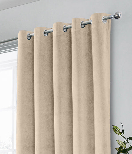 Tyrone Hampton Velvet Thermal Blackout Eyelet Curtains