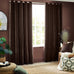 The Linen Yard Heavy Chenille Room Darkening Lined Eyelet Curtains