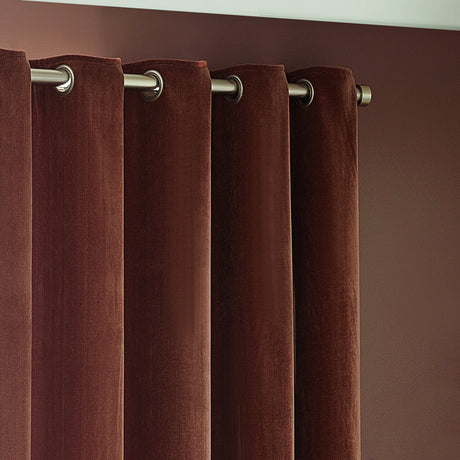 The Linen Yard Heavy Chenille Room Darkening Lined Eyelet Curtains