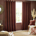 The Linen Yard Heavy Chenille Room Darkening Lined Eyelet Curtains