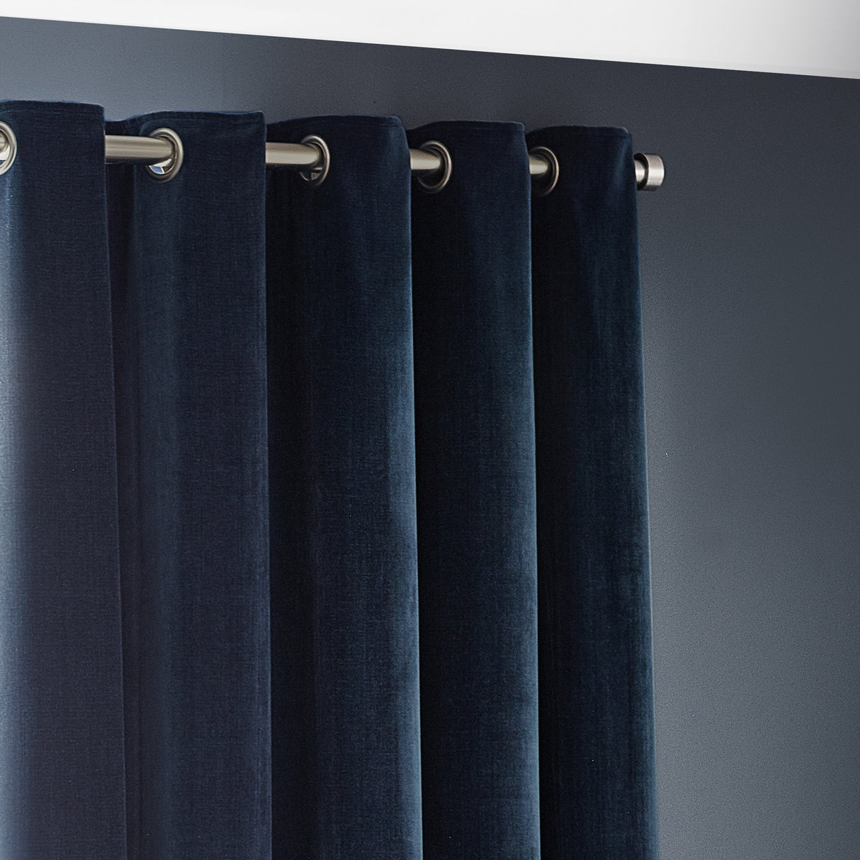 The Linen Yard Heavy Chenille Room Darkening Lined Eyelet Curtains