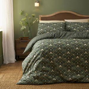 Dreams N Drapes Heritage Floral Green Duvet Set