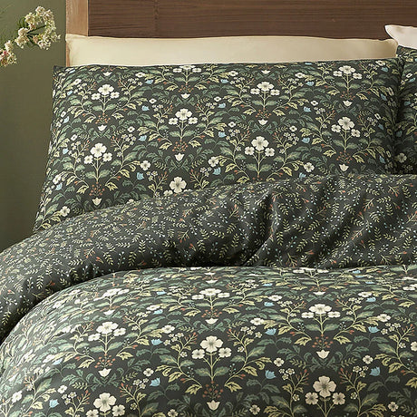 Dreams N Drapes Heritage Floral Green Duvet Set