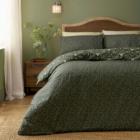 Dreams N Drapes Heritage Floral Green Duvet Set