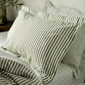 The Linen Yard Hebden Melange Stripe Duvet Set