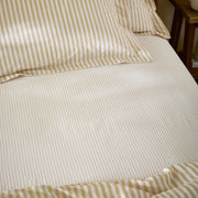 The Linen Yard Hebden Melange/Barton Stripe Tumble 100% Cotton Sheets