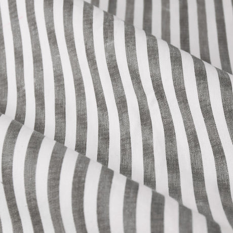 The Linen Yard Hebden Stripe Eyelet Curtains