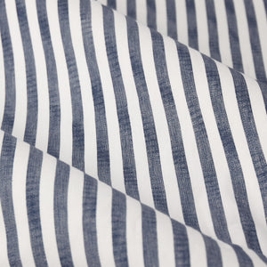 The Linen Yard Hebden Stripe Eyelet Curtains