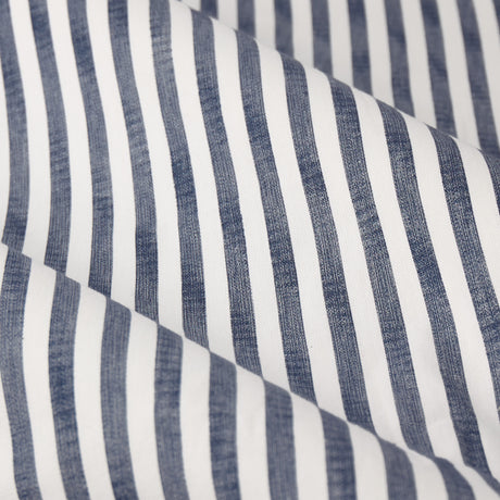 The Linen Yard Hebden Stripe Eyelet Curtains