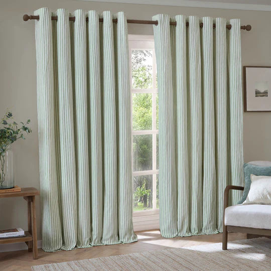The Linen Yard Hebden Blackout Eyelet 100% Cotton Curtains