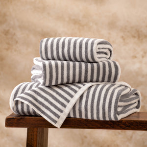 The Linen Yard Hebden Stripe 450gsm 100% Cotton Towels