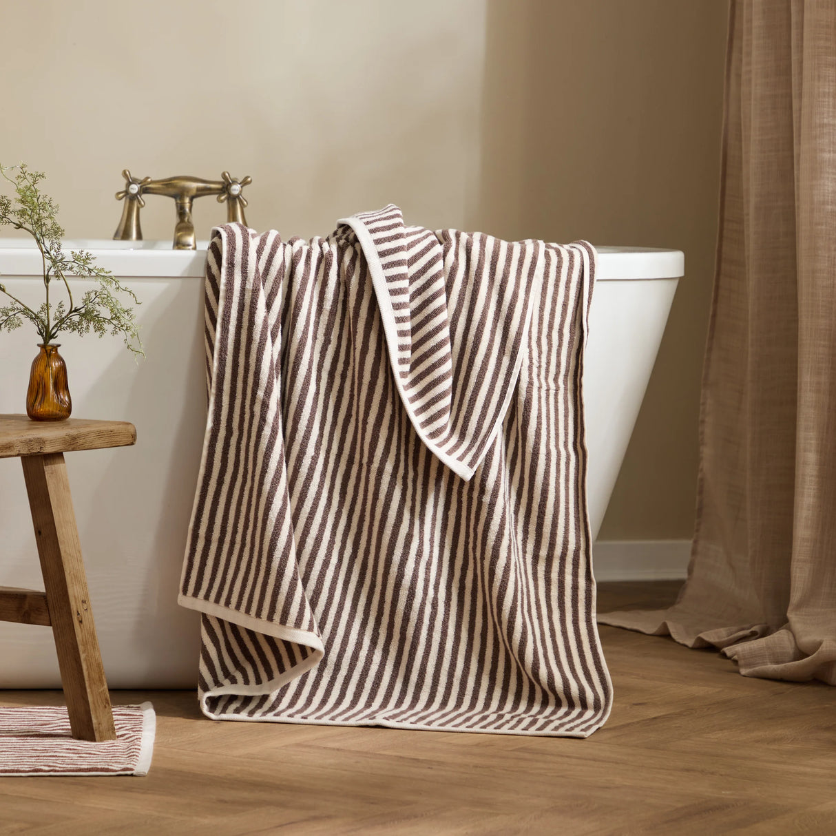 The Linen Yard Hebden Stripe 450gsm 100% Cotton Towels