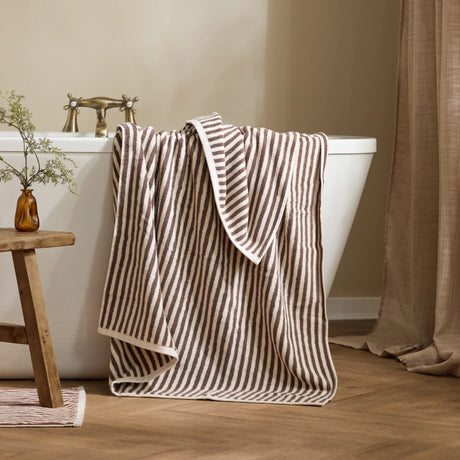 The Linen Yard Hebden Stripe 450gsm 100% Cotton Towels
