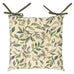 Wylder Herb Garden 40cm x 40cm 100% Slub Cotton Green Seat Pads (Pack of 2)