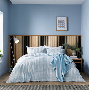Helena Springfield Calico & Chalk Tranquil Check Duvet Set