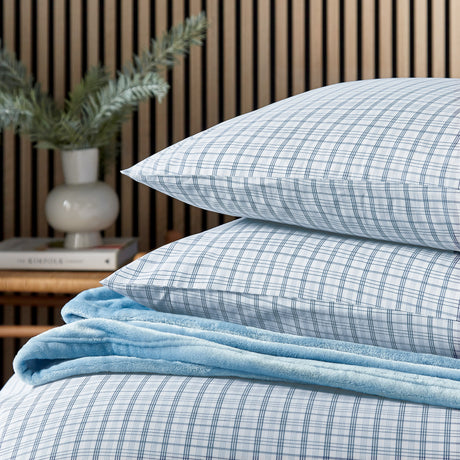 Helena Springfield Calico & Chalk Tranquil Check Duvet Set