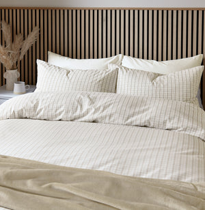 Helena Springfield Calico & Chalk Tranquil Check Duvet Set
