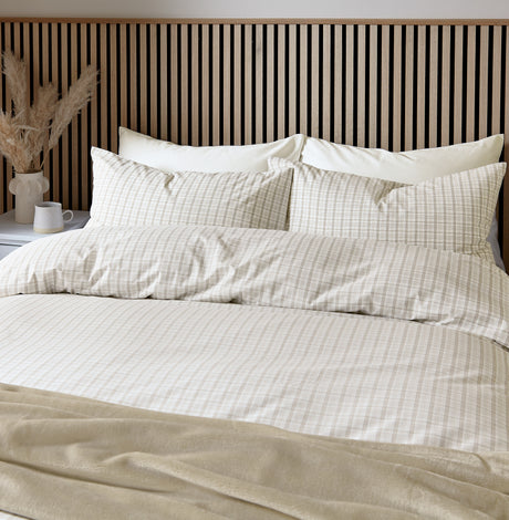 Helena Springfield Calico & Chalk Tranquil Check Duvet Set