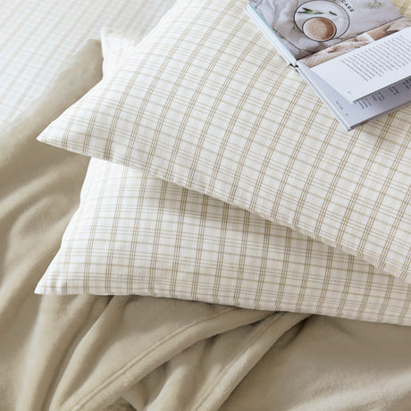 Helena Springfield Calico & Chalk Tranquil Check Duvet Set